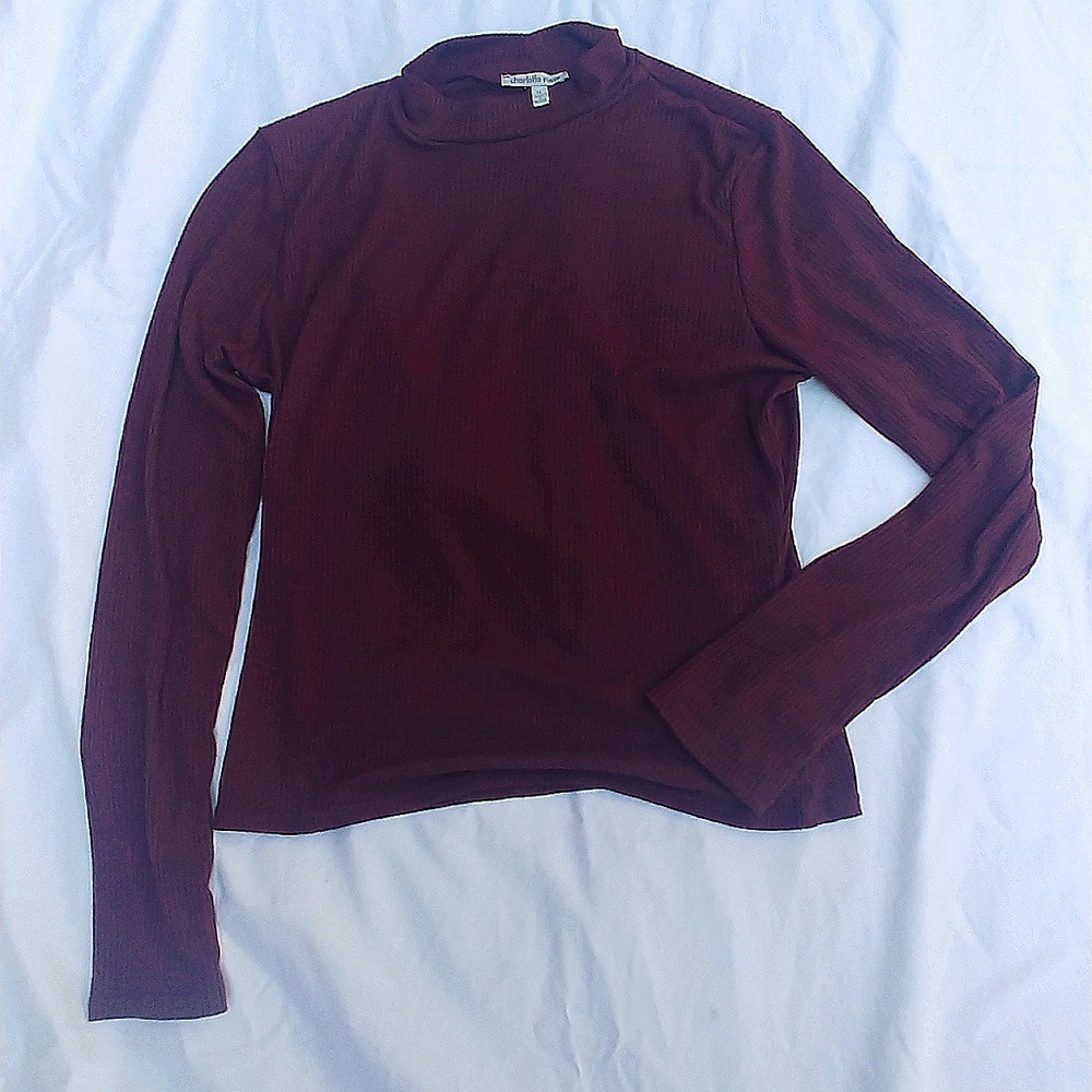 Charlotte Russe Soft Burgundy Red Turtleneck Sweater